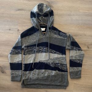 Outerknown Gray and Blue Striped Sweater